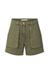 Rabens Saloner Nata light canvas short deep green